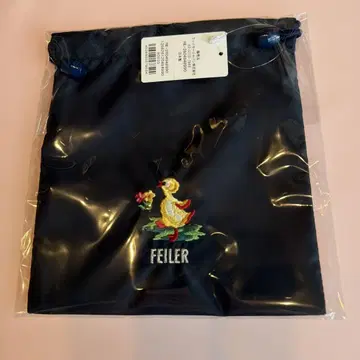 FEILER 복조리 파우치 오리 자수 네이비