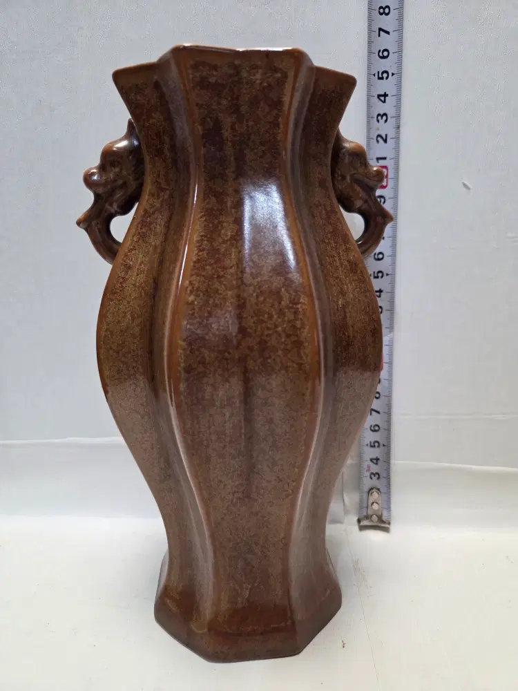 송대 철화 팔각 희귀 화병 높이23cm무게1.1kg