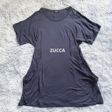 ZUCCa 주카 변형 돌먼 원피스 시스루 네이비 M 밑단 포켓