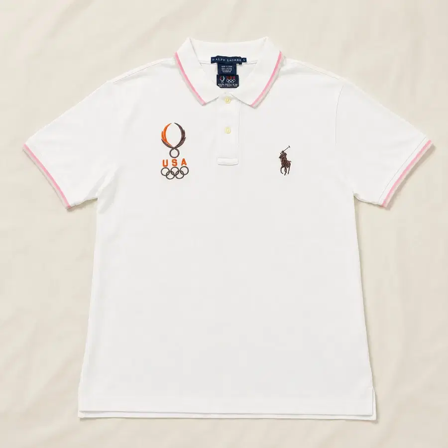 L)폴로 랄프로렌 2008 베이징 올림픽 Team USA PK 카라 반팔티