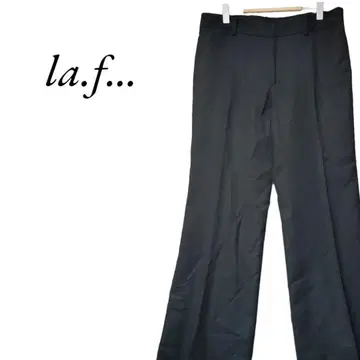 [새상품급] la.f - 라에프 팬츠 센터 프레스 블랙 오피스 울