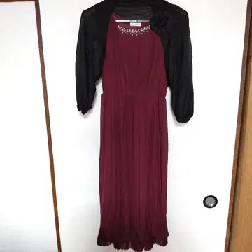 axes femme 드레스 와인 레드 볼레로 블랙 M 사이즈 결혼식