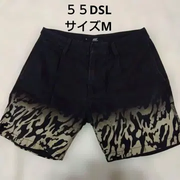 55DSL 숏팬츠 블랙 카모플라주 패턴 사이즈 28