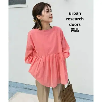 URBAN RESEARCH DOORS 코튼 보일 개더 2WAY 블라우스