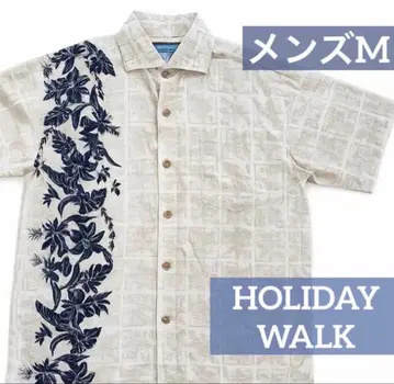[ HOLIDAY WALK ] 남성용 M 알로하 셔츠 보타니컬 카리유시 오키나와