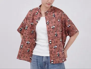 새상품급 marble sud 대나무 스트라이프 프티 컬러 셔츠 팬더