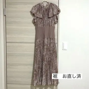 스나이델 허리 리브 프린트 원피스 꽃무늬 원피스 밑단 길이 수선 완료
