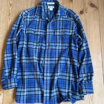 80s L.L.Bean 체크 플란넬 셔츠