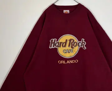 Hard Rock Cafe USA제 자수 로고 속기모 맨투맨