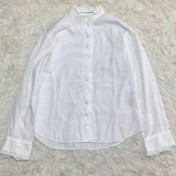 새상품급 마드모아젤 논논 화이트 프릴 칼라 블라우스