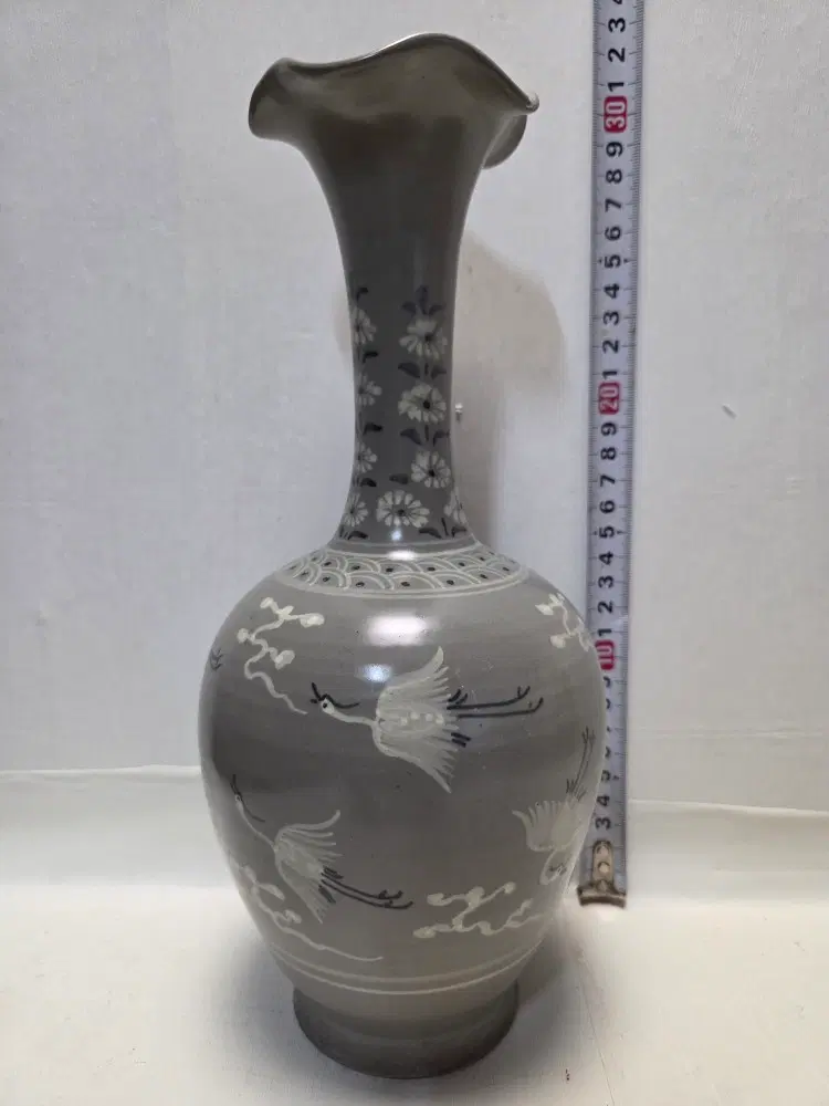 고려청자 운학문 대화병 높이28cm무게846g