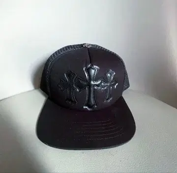 3 leather cross patch cap