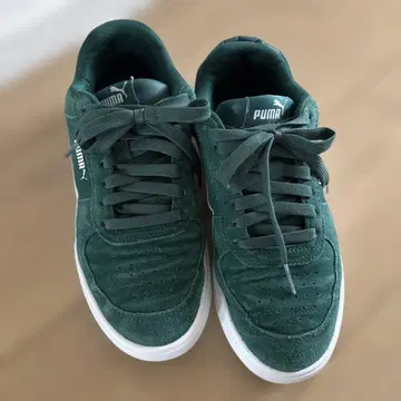 PUMA 스니커즈 다크 그린 화이트 24cm