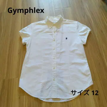 Gymphlex 반팔 버튼 다운 셔츠 화이트 사이즈 12
