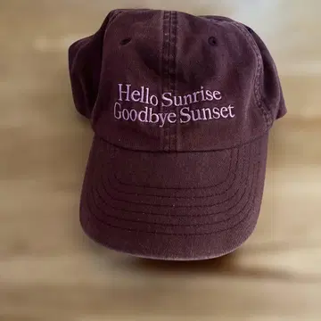 HELLO SUNRISE 캡 모자