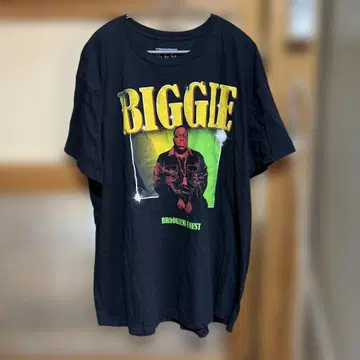 US 구제 의류 비기 랩 T셔츠 블랙 BIG 랩 xxl