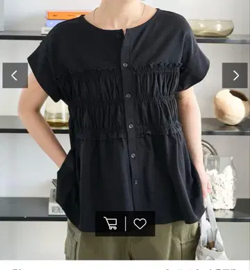 FREAKS' STORE 컷 셔링 버튼 슬리브리스 티셔츠