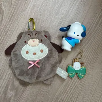 산리오 포차코 마스코트 3세트