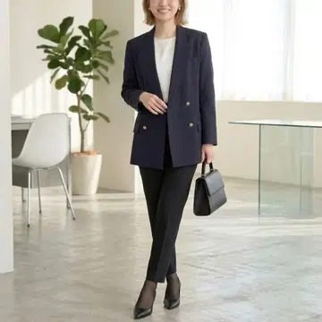 닥스 9AR 더블 브레스트 테일러드 자켓 골드 버튼 네이비 자켓 DMW