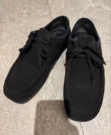 GU 리얼 가죽 모카신 신발 블랙 28cm