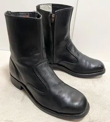 USA제 vibram 사이드 지퍼 부츠 9D 비브람 밑창 가죽 블랙 사이드 고어