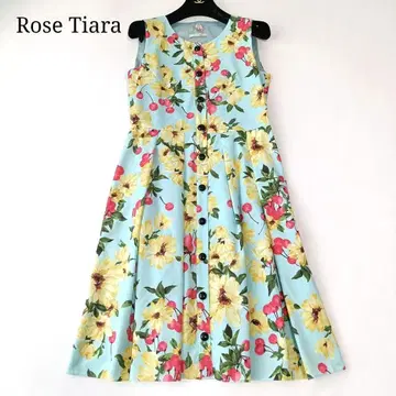 [ Rose Tiara 로즈 티아라 ] 롱 원피스 꽃무늬 체리 플라워