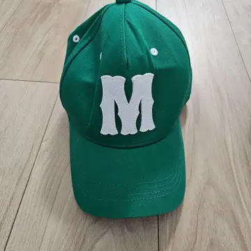 M 로고 야구 모자 그린