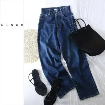 28,000 치노 CINOH 하이웨스트 테이퍼드 데님 팬츠