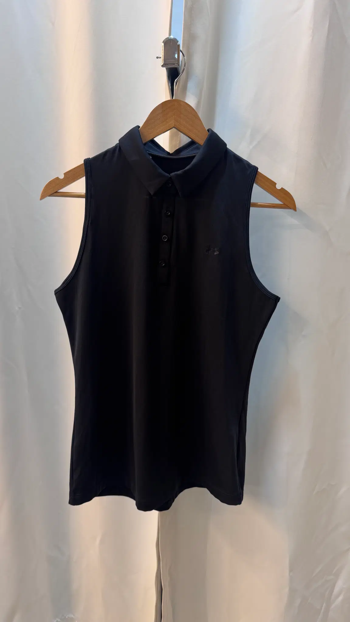 언더아머 Under Armour HeatGear 여성 기능성 민소매 카라티 XL 블랙 A370