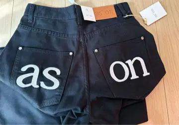 as'on 아즈온 SMOG WIDE PANTS 블랙 한국 (s 사이즈)