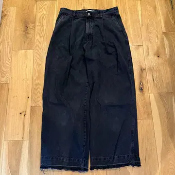 ZARA 남성용 BAGGY 배기 데님 팬츠 블랙