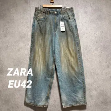 ZARA 자라 빈티지 워시 배기 핏 청바지 EU42