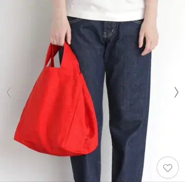 나카가와 마사시치 상점 면린넨 사시 직조 에코백 빨간색