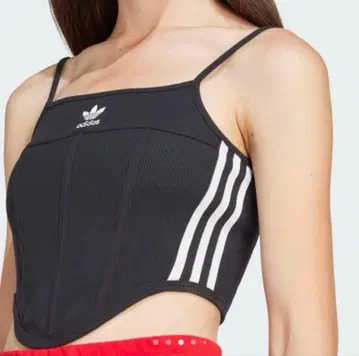 adidas Originals 코르셋 탱크탑 블랙