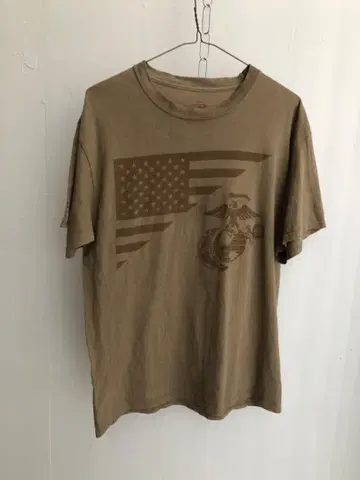 USMC 미 해병대 밀리터리 T셔츠 탄색