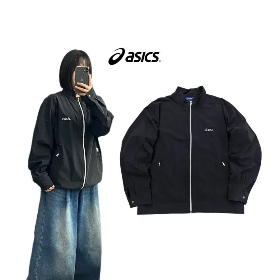 아식스 00s 올드스쿨 오버핏 바람막이 자켓