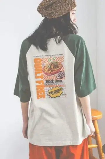 니코앤드 하이칼로리 래글런 티셔츠 그린
