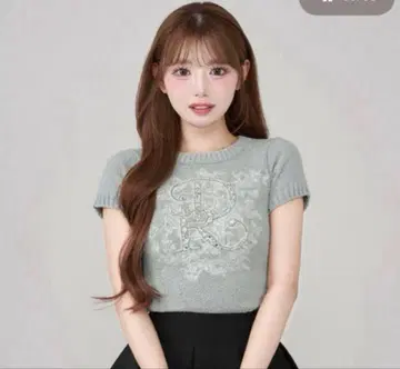 Darich DR 비쥬 플라워 니트탑 GRY