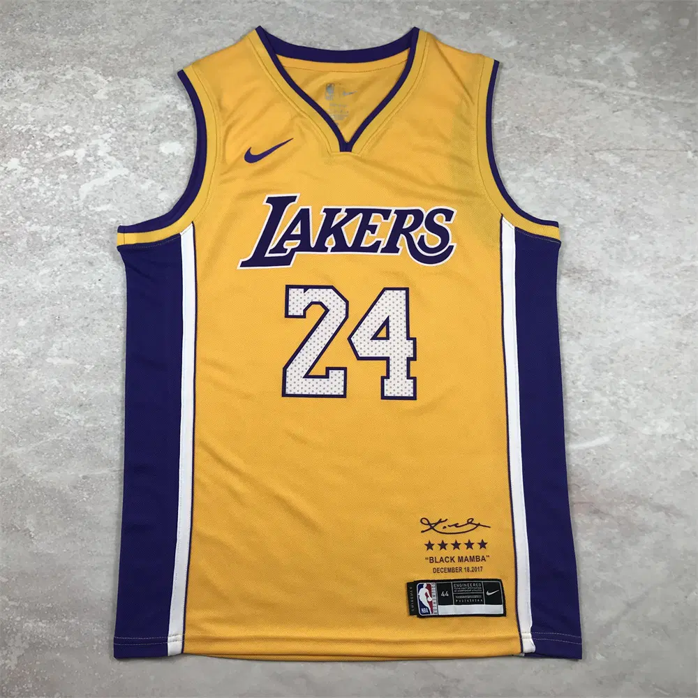 코비 24번 레이커스 홈 유니폼 NBA  농구 셔츠 SIZE S-XXL