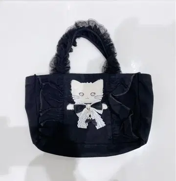 ROJITA RibbonCat 미니 토트백 블랙