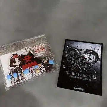 하마사키 아유미 굿즈 오카야마 키링과 스티커