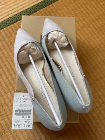 LE TALON 4.5cm 오블리크 절개 펌프스 그린 23cm