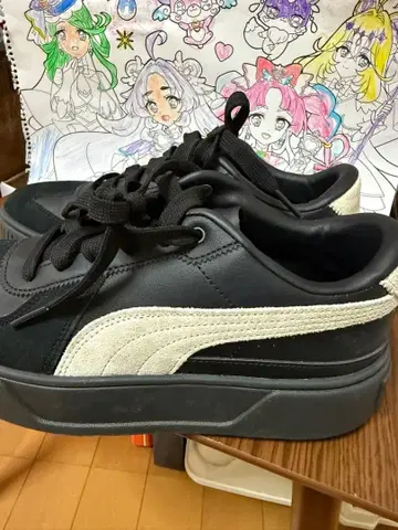 PUMA 통굽 스니커즈 블랙