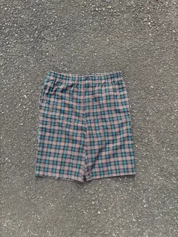archive y2k wide baggy check shorts