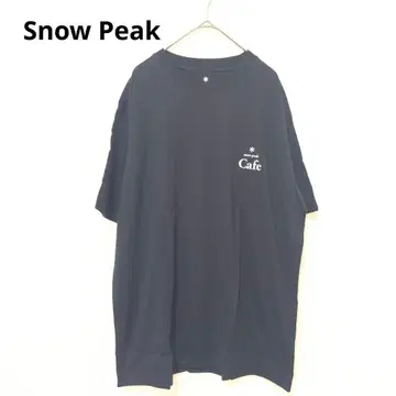 스노우피크 한정판 T셔츠 미사용 XL 설봉제 snow peak 블랙