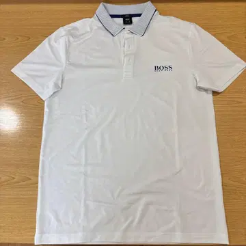 HUGO BOSS 피케 셔츠 화이트 스트레치