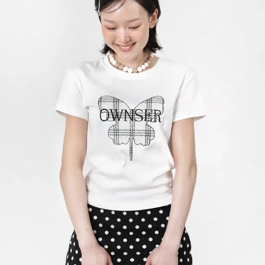 [새상품] 오운서 런웨이티켓 티셔츠 OWN Grid T-shirt_White