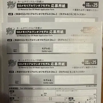 홈타운 돌파 교토21 메모리얼 원오프 모델 응모권 3매