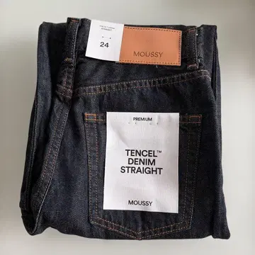 택 포함 미사용 새상품 MOUSSY TENCEL DENIM 24인치