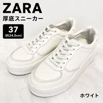 ZARA 통굽 스니커즈 화이트 37 여성용